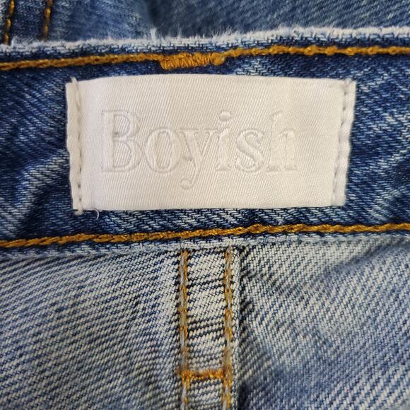 Boyish Women's High Rise Rigid Billy Jeans Size 27 Freaks Button Fly Raw Hem - Picture 7 of 11